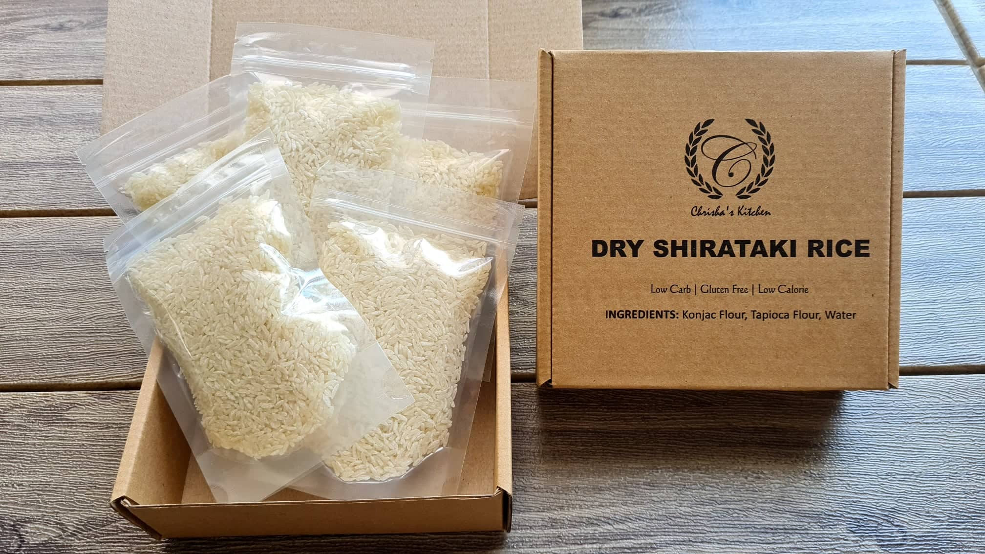 Dry Shirataki Rice (Box of 5) - Chrisha's Kitchen